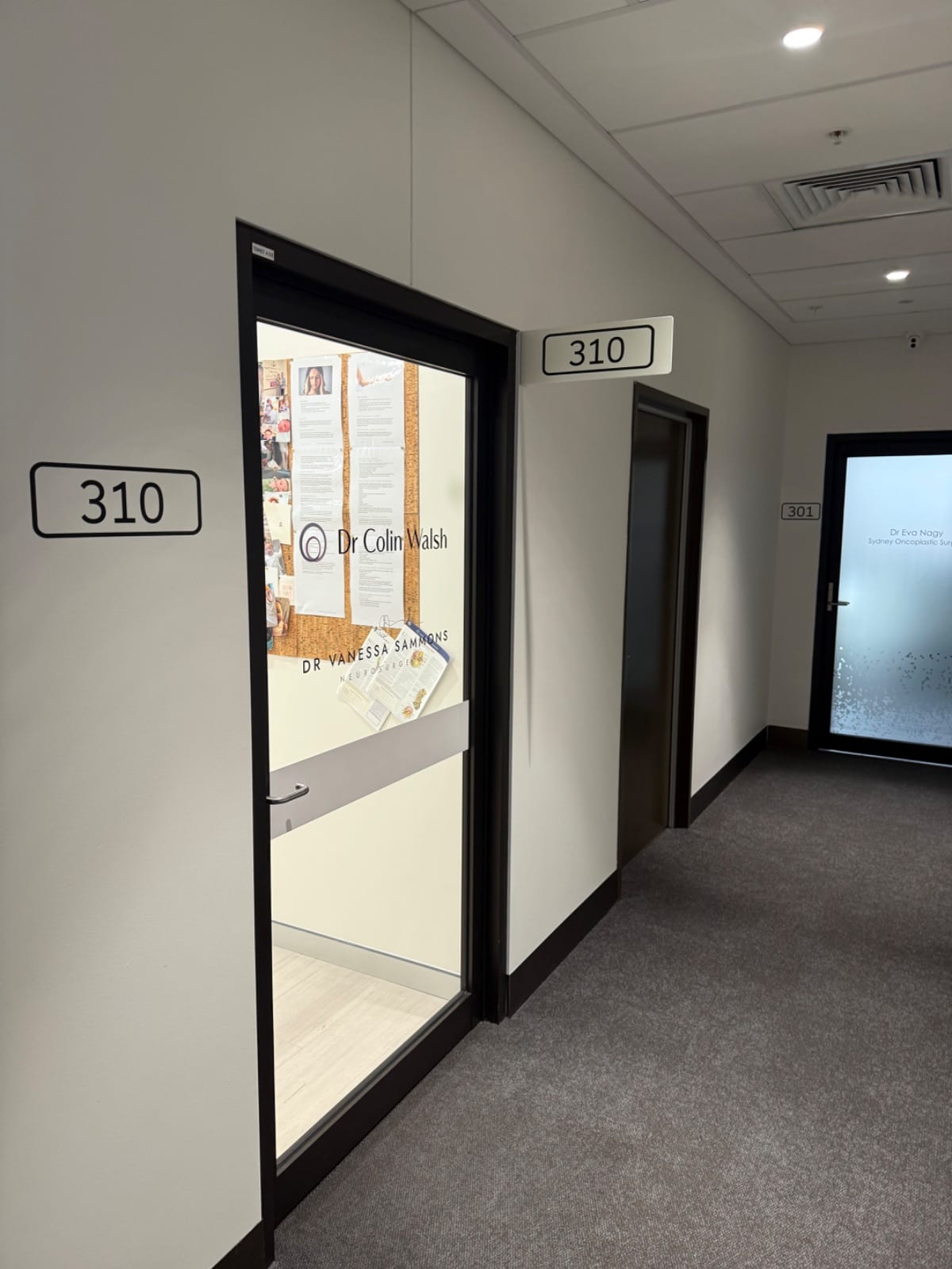 Medical facility within RNSH, Artarmon: large door handle cam fitting repair