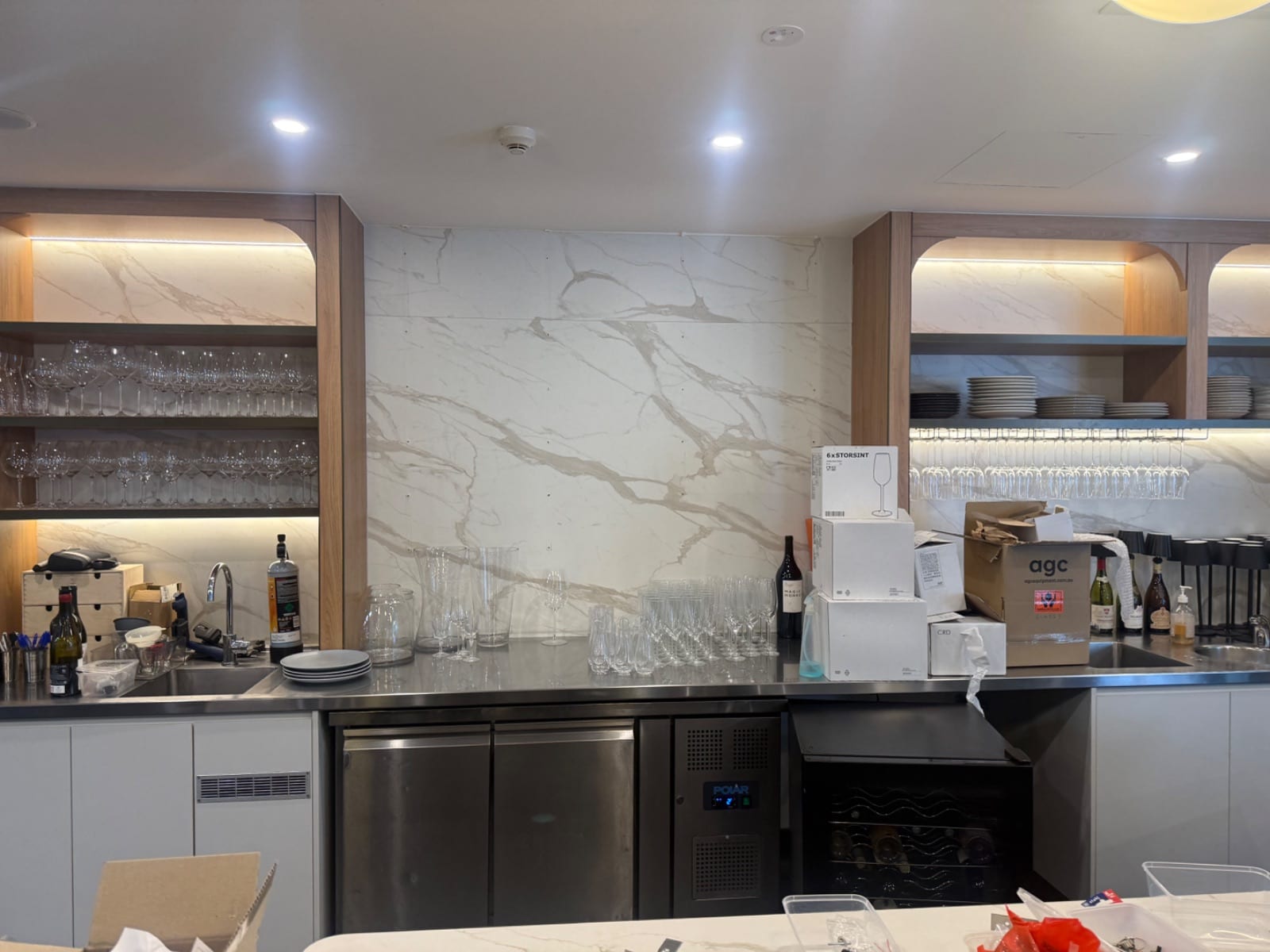 Completion tasks for a restaurant opening in St Leonards, including commercial kitchen shelving installs