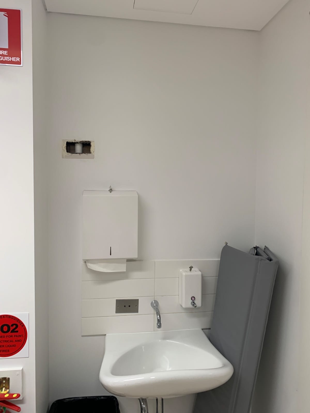 Building maintenance work inside a day surgery in St Leonards, ongoing over many months