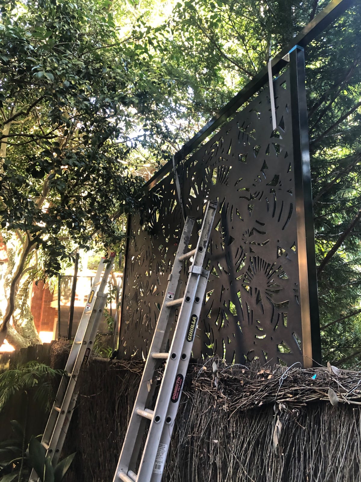 Decorative external screening installed in Wollstonecraft