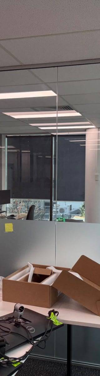 Window frosting added higher up the glass for privacy in a St Leonards medical provider office